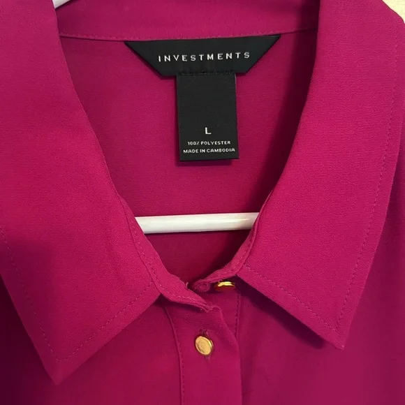 Investments Women's cranberry Blouse - Picture 4 of 5